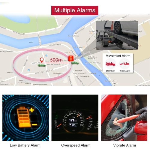  [아마존베스트]Winnes GPS Tracker with SIM Card, Strong Magnetic GPS Tracker Long Standby Time Vehicle Tracking Waterproof Real-time Tracking Anti-Lost Locator with Free App TK905