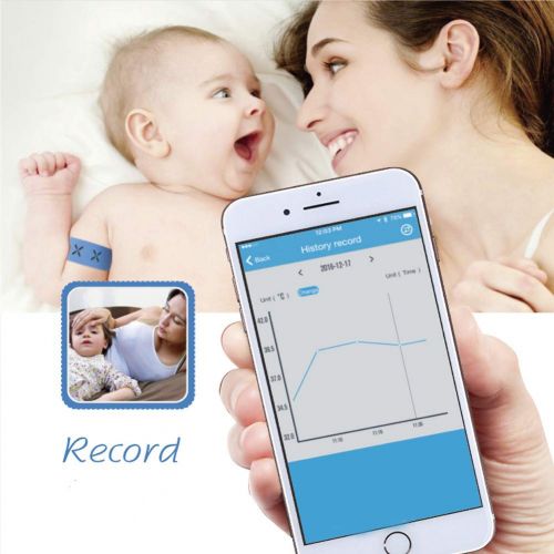  Intelligent Fever 24h Monitor,Winnes Smart Wireless Baby Thermometer,Baby&Adult Body Temperature...