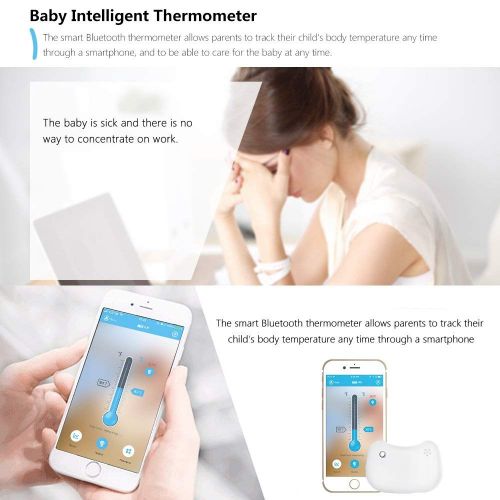  Intelligent Fever 24h Monitor,Winnes Smart Wireless Baby Thermometer,Baby&Adult Body Temperature...