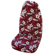 Winnie Fashion Red Hibiscus Surf Hawaiian Car Seat Cover