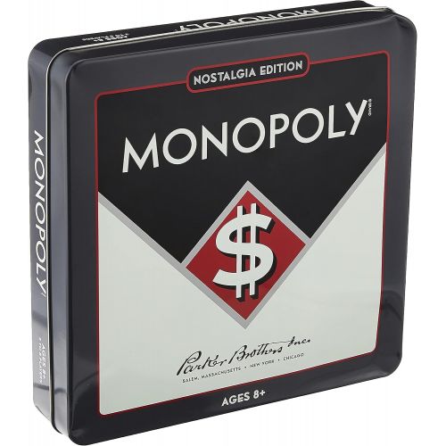  Winning Solutions Monopoly Nostalgia Tin Board Games, Multi, 10.5 L x 10.5 W x 2 H