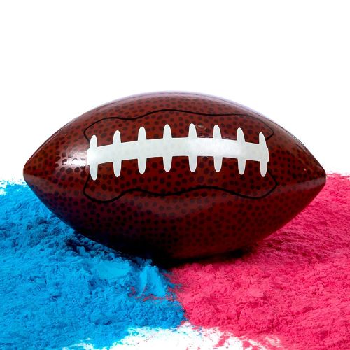  Winsharp Gender Reveal Football with Pink & Blue Powder - Includes Team Boy and Girl Voting Stickers - Baby Reveal Party Ideas