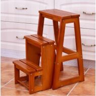 Winsome Costway Wood Step Stool Folding 3 Tier Ladder Chair Bench Seat Utility Multi-functional, Sturdy and Durable, Lightweight, Transportable, Ideal for Use in Kitchen, Office, Bathroom