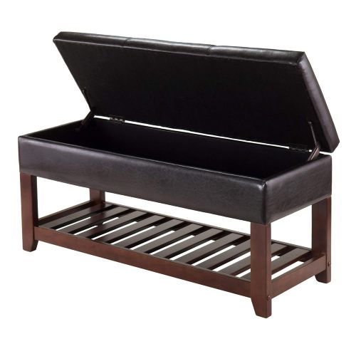  Winsome 94143 Monza Bench with Storage Chest Brown
