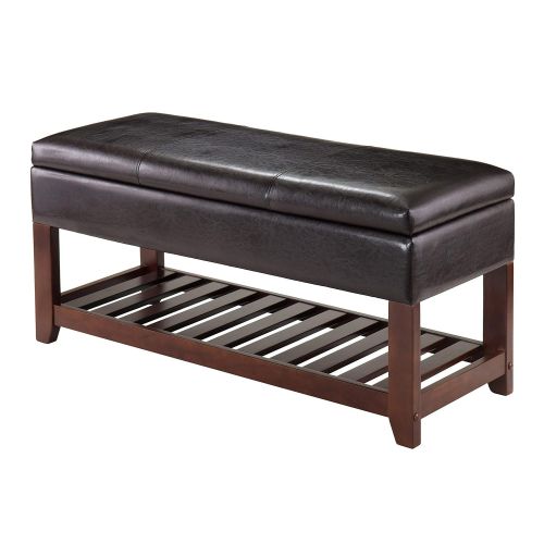  Winsome 94143 Monza Bench with Storage Chest Brown