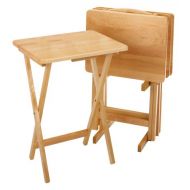 Winsome Wood 42520 Alex Snack Table Natural Set 5 Pc