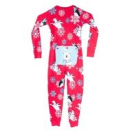 Winter Fun Penguins Union Suit Boys & Girls One Piece Pajamas Stay Cool Polar Bear Rear Flap by Big Feet Pajamas