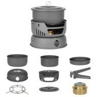 Winterial Camping Cookware With Alcohol Burner  9 piece  Backpacking  Camping  Cooking  2.1 lbs