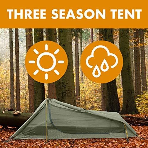  Winterial Single Person Personal Bivy Tent, 1 Person Tent Lightweight 2 Pounds 9 Ounces, Green