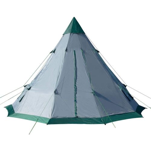  Winterial 6-7 Person Teepee Tent - 12x12 Family 4 Season Camping Yurt Tent, Windows, Mesh Vents, 15lbs, Includes Stakes, Poles, Guylines, Rain-Cap, Stabilizer and Large Travel Bag
