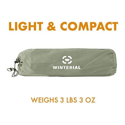  [아마존베스트]Winterial Single Person Personal Bivy Tent, 1 Person Tent Lightweight 2 Pounds 9 Ounces, Green