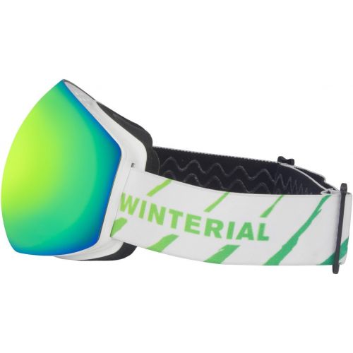  Winterial Magnetic Ski and Snowboard Goggles, Includes Interchangeable Lens and Case, One Size Fits All, White and Green