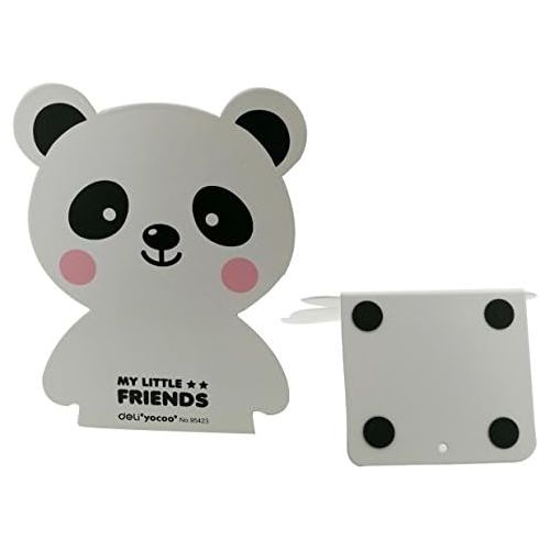  [아마존베스트]Winterworm Cartoon Cute Lovely Panda Bear Pattern Nonskid Heavy Metal Office Desk Bookends for Kids Children (White)