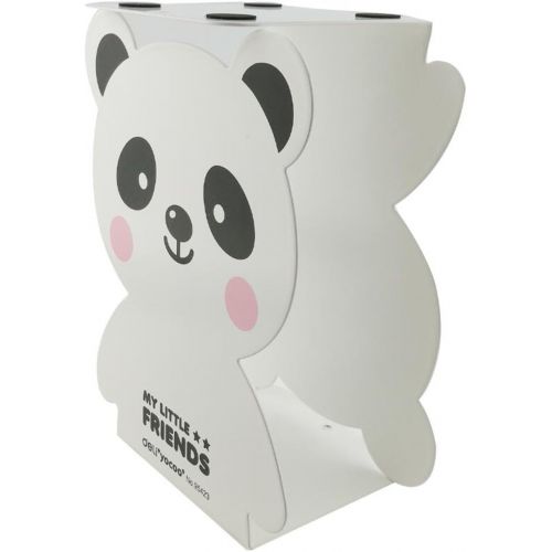  [아마존베스트]Winterworm Cartoon Cute Lovely Panda Bear Pattern Nonskid Heavy Metal Office Desk Bookends for Kids Children (White)