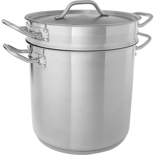  Winware Stainless 20 Quart SteamerPasta Cooker with Cover