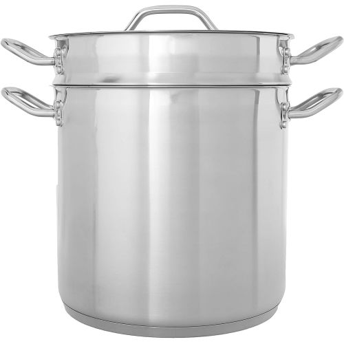  Winware Stainless 20 Quart SteamerPasta Cooker with Cover