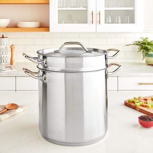  Winware Stainless 20 Quart SteamerPasta Cooker with Cover