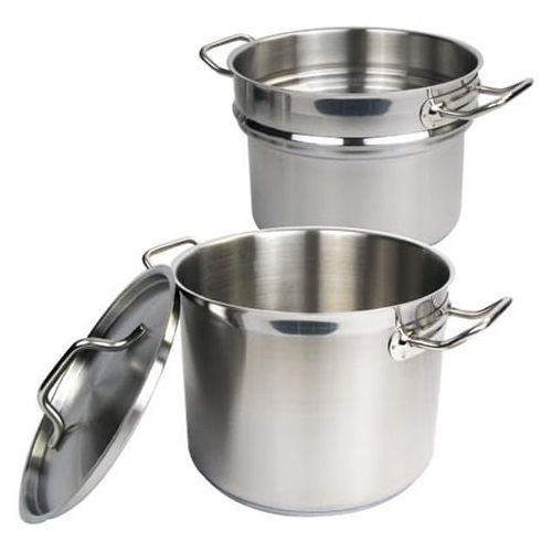  Winware Stainless 8 Quart Double Boiler with Cover by Winware