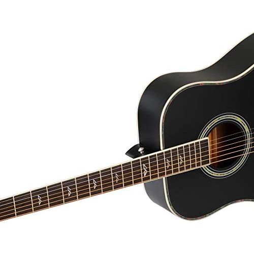  [아마존베스트]Winzz Black Acoustic Guitars 4/4, Beginners Guitars 41 Inch with Guitar Case, Tuner, Strap, Picks, Extra String and Guitar Stand