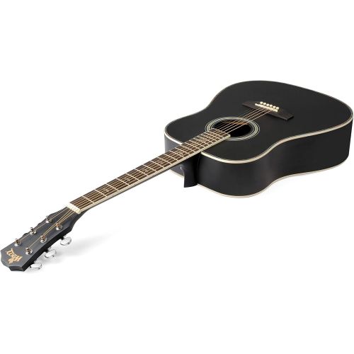  [아마존베스트]Winzz Black Acoustic Guitars 4/4, Beginners Guitars 41 Inch with Guitar Case, Tuner, Strap, Picks, Extra String and Guitar Stand