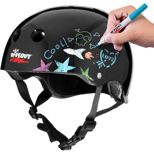  Wipeout Dry Erase Kids Helmet for Bike, Skate, and Scooter