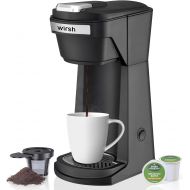 Wirsh Single Serve Coffee Maker, 2 in 1 Coffee Maker Compatible with K-Cup Pods and Ground Coffee, Compact Coffee Brewer, Fast Brewing, for Home, Office,Travel