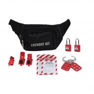 Wisamic Lockout Tagout Kit - Group Lockout Hasps, Lockout Tag, Clamp-On Circuit Breaker Lockout, Universal Multi- Pole Breaker with Pocket Bag