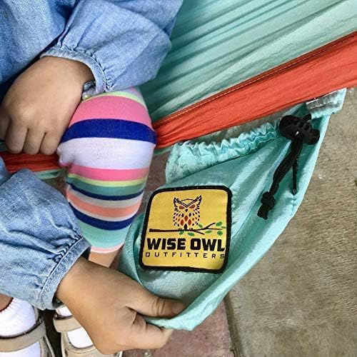  [아마존베스트]Wise Owl Outfitters Kids Hammock for Camping The Owlet Kid Child Toddler or Gear Sling Hammocks - Perfect Small Size for Indoor Outdoor or Backyard - Portable Parachute Nylon - 3 C