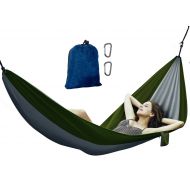 Wise Avalanche Hammock Portable Single or Double Parachute Lightweight Strong Enforced Nylon Includes 2 Carabiners