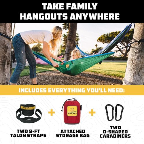  Wise Owl Outfitters Kids Hammock - Small Camping Hammock, Kids Camping Gear w/ Tree Straps and Carabiners for Indoor/Outdoor Use