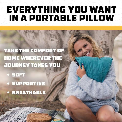  Wise Owl Outfitters Camping Pillow - Backpacking and Travel Pillow for Sleeping and Traveling - Compressible Memory Foam Travel Pillow - Small/Medium