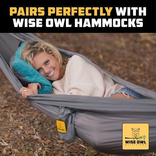  Wise Owl Outfitters Camping Pillow - Backpacking and Travel Pillow for Sleeping and Traveling - Compressible Memory Foam Travel Pillow - Small/Medium