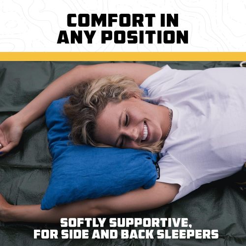  Wise Owl Outfitters Camping Pillow - Backpacking and Travel Pillow for Sleeping and Traveling - Compressible Memory Foam Travel Pillow - Small/Medium