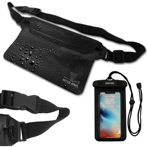  [아마존베스트]Wise Owl Outfitters Waterproof Fanny Pack Pouch Waist Bag & Phone Case For Men & Women Great Pouches to Keep Wallets, iphone And Keys Dry While Swimming, Boating And at the Beach