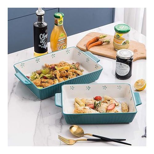  Wisenvoy Baking Dish Casserole Dish Ceramic Casserole Dishes For Oven Lasagna Pan Bakeware Sets Baking Dish Set