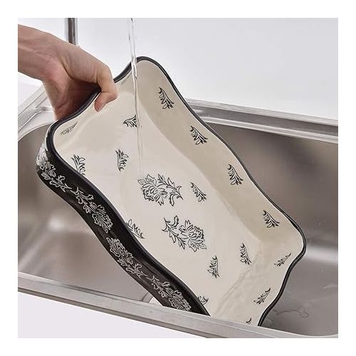  Wisenvoy Baking Dish Casserole Dish Ceramic Lasagna Pan 2-Pcs Bakeware Sets Baking Dishes Baking Set Baking Dish Set