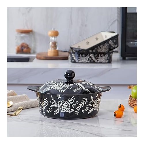  Wisenvoy Casserole Dish With Lid Casserole Dish Casserole Dishes For Oven Baking Dishes For Oven Ceramic Pots Baking Dish