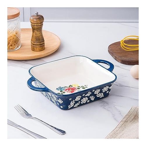  Wisenvoy 8x8 Baking Pan Brownie Pan Casserole Dish Ceramic Baking Dish Casserole Dishes For Oven Square Baking Pan