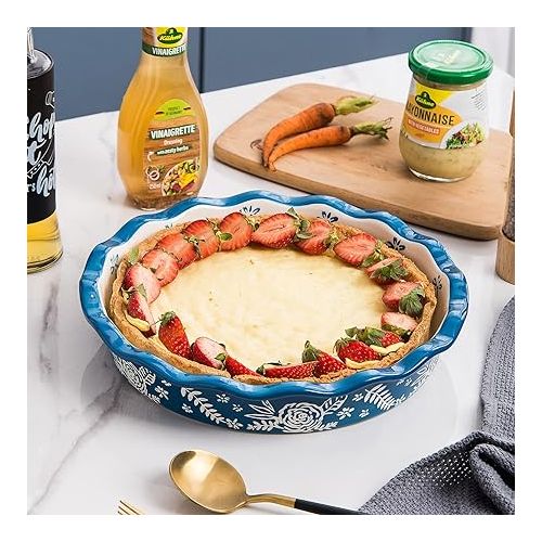  Wisenvoy Pie Pan Ceramic Pie Dish Pie Plate Deep Dish Pie Pan Non-Stick Pie Pans for Baking Pie Pans Pie Dishes