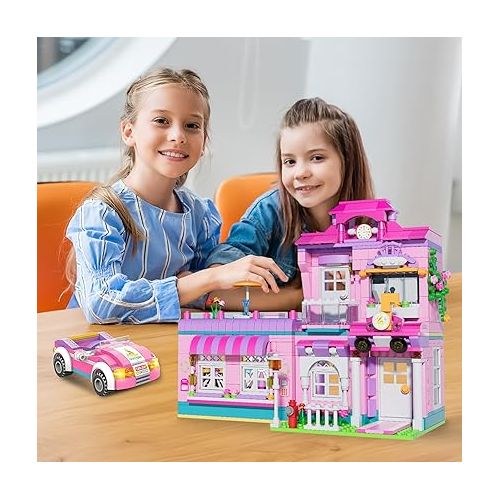  WishaLife Friends Star House Toy Building Blocks Set for Girls Age 6-12, Creative Birthday Christmas Toys Gift for Kids 6+ Year Old (789 Pieces)