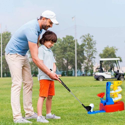  [아마존베스트]WishaLife Golf Toys Set, Kids Outdoor Toys, Kids Golf Clubs, Golf Ball Game, Early Educational, Outdoor Outside Exercise Toys for 3, 4, 5, 6, 7 Year Olds Kids, Toddlers, Boys, Girl