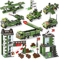 WishaLife 1162 Pieces City Police Station Building Kit, Army Military Base Building Set with Army Vehicles, Tank, Airplane, Helicopter, Best Learning Roleplay STEM Construction Toys for Boys