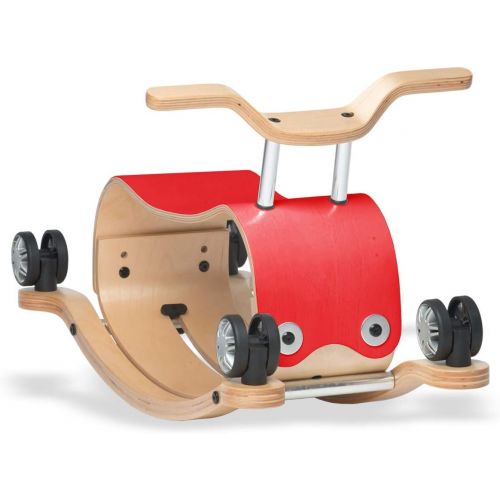  Wishbone Design Studio Wishbone Flip 2in1 in Red, Rock and Roll Ride On for Boys and Girls, Ages 12 months and 2 to 5 years
