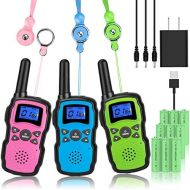 [아마존베스트]Wishouse Rechargeable Walkie Talkies for Kids with Charger Battery, Two Way Radio Family Talkabout for Adult Cruise Ship Long Range, Outdoor Camping Hiking Fun Toys Birthday Gift f