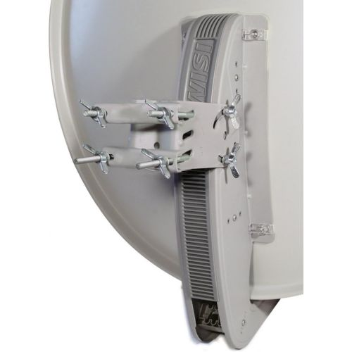  [아마존베스트]-Service-Informationen WISI Orbit Topline OA85H Satellite Offset Antenna in Basalt Grey - 85 cm Aluminium Reflector with 40 mm LNB Bracket, Feed Arm and Mast Clamps - Complete Satellite Antenna with Moun