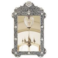 Wisteria Inlaid Mother-of-Pearl Flower Mirror