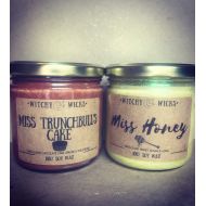 WitchyWicksCandleCo Miss Trunchbulls Cake & Miss Honey 100% Soy Wax Candle
