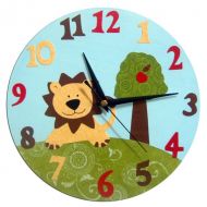 WithHugsandKisses Kids Lion Clock, Boys / Girls Nursery Decor
