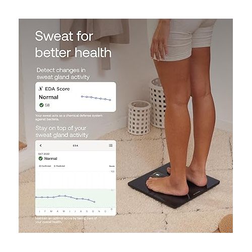  WITHINGS Body Comp - Scale for Body Weight and Complete Body Analysis, Wi-Fi & Bluetooth, Baby Digital Scale, Accurate Visceral Fat, Heart Health, Scales Compatible with Apple, FSA/HSA