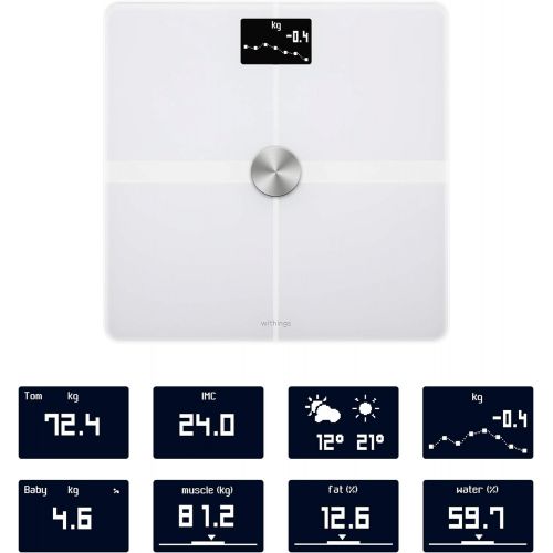  Withings  Nokia | Body+ - Smart Body Composition Wi-Fi Digital Scale with smartphone app, Black